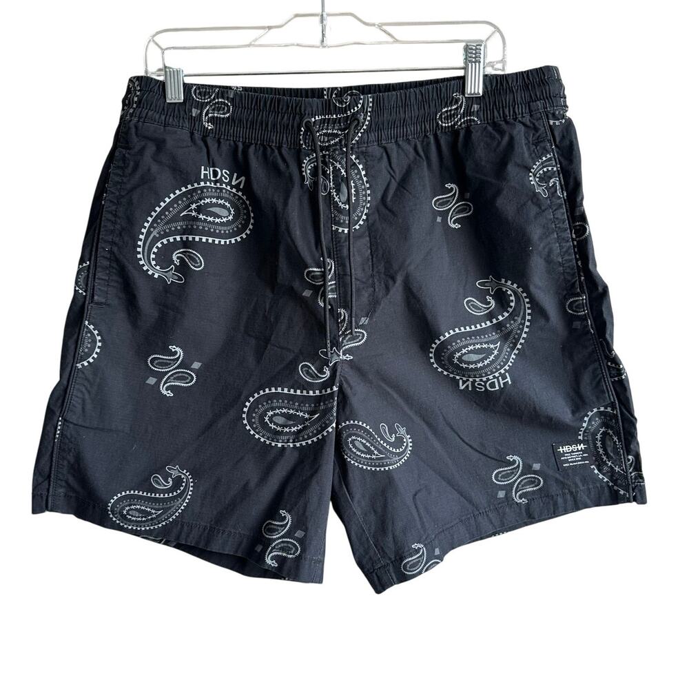 Hudson Men's Racer Shorts Ripstop Black Bandana L